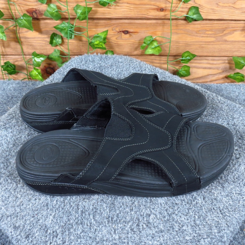 Easy Spirit ESHOWHIGH Women Slide Sandals Size 10 Walking Comfort Black Textile - Picture 3 of 7